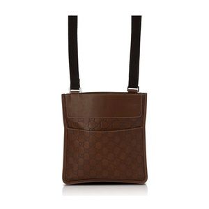 Gucci Guccissmia Leather Crossbody Messenger Bag